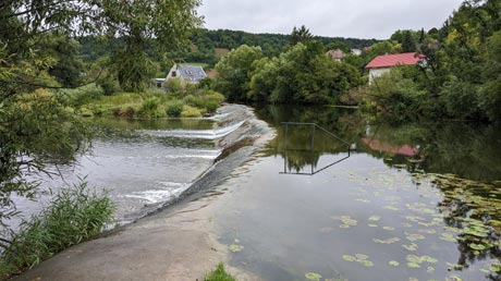 Jagstwehr Flussbadestelle Ebenbach