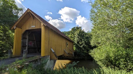 hölzerne Kocherbrücke Gelbingen hölzerne Kocherbrücke Gelbingen