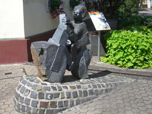 Diez Skulptur der Radfahrer
