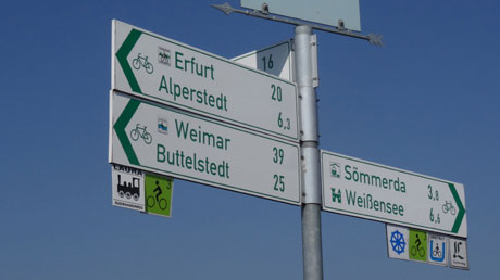 Laura-Radweg Hauptwegweiser