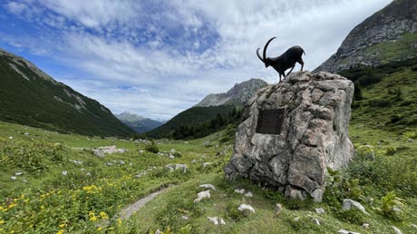 Lechweg Formarinsee Steinbock-Denkmal