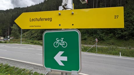 Lech-Radweg Tirol - Lechuferweg