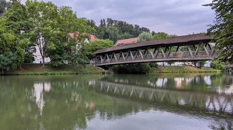 Wolfratshausen Loisach und Sebastianisteg