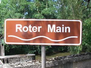 Hinweisschild Roter Main Hinweischild Roter Main