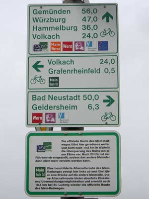 Radweghinweis