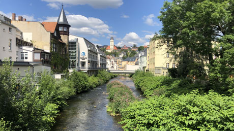 Zwickauer Mulde in Aue Zwickauer Mulde in Aue