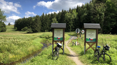 Mulde-Radweg 2020: Grenze Tschechien