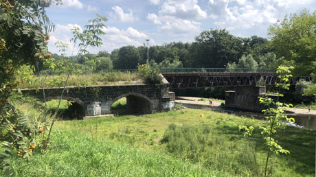 Mulderadweg und alte Schedewitzer Brücke