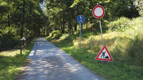 Freiberger Mulde Radweg Baustelle Freiberger Mulde Radweg Baustelle