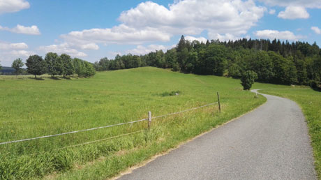 Mulderadweg hinter Eibenstock Mulderadweg hinter Eibenstock