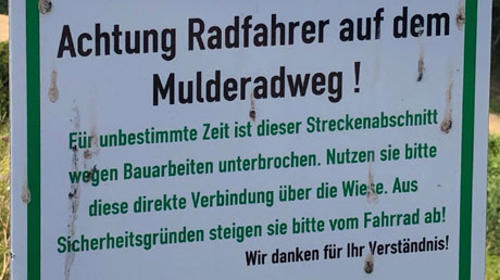 Mulderadweg Umleitung Mulderadweg Umleitung
