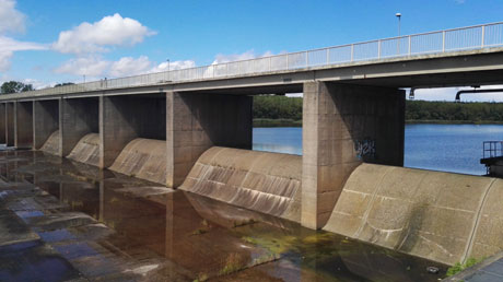 Muldestausee Auslaufbauwerk Muldestausee Auslaufbauwerk
