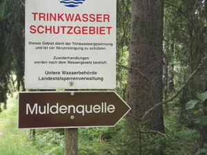 Hinweis zur Muldenquelle Hinweis zur Muldenquelle
