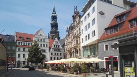 Blick zum Dom Zwickau