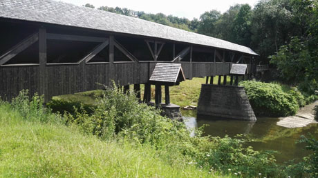 Röhrensteg - historische Holzbrücke Zwickauer Mulde