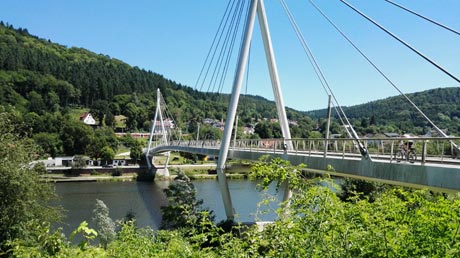 Neckar-Radweg 2017: Neckarbrücke Zwingenberg