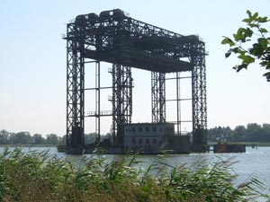 Eisenbahnbrücke Hubbrücke Karnin Eisenbahnhubbrücke Hubbrücke Karnin