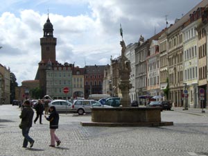 Obermarkt Görlitz Obermarkt mit Brunnen