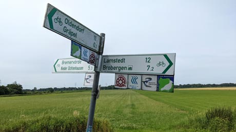 Oste-Radweg-Schild