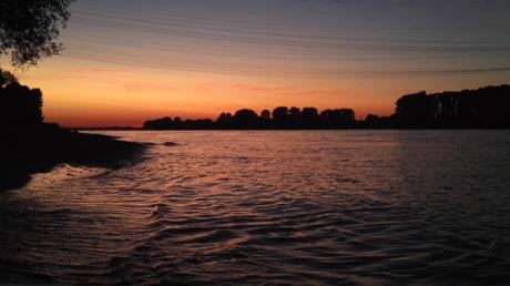 Sonnenuntergang am Rhein