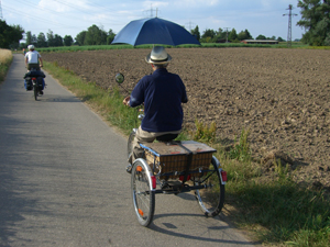 auf dem Radweg hinter Rastatt