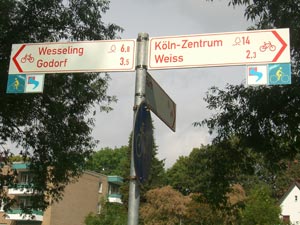 Rheinradweg-Schild Rheinradweg-Schild