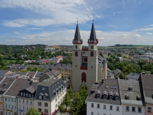 Blick vom Rathaus Hof (Saale)