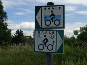 Saaleradweg alte Beschilderung Saaleradweg alte Beschilderung