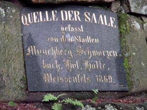 Saalequelle Steintafel Saalequelle Steintafel