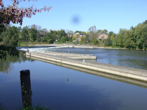 Saale Wehr der Beuditzschleuse Saale Wehr der Beuditzschleuse