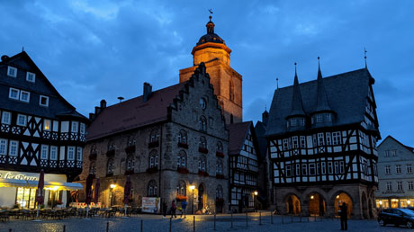 Marktplatz Alsfeld am Abend