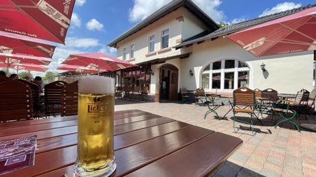 Bahnradweg Bahnhof Bier