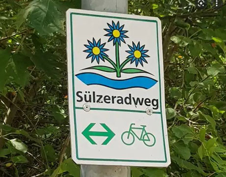 S&uuml;lze-Radweg-Schild