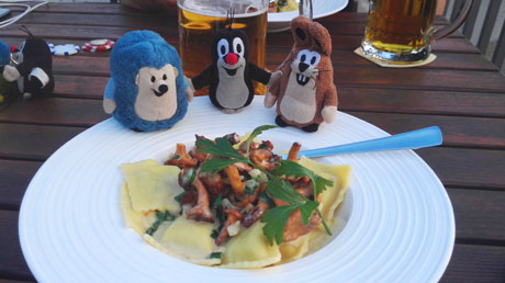 Maultaschen mit Pfifferlingen Maultaschen mit Pfifferlingen