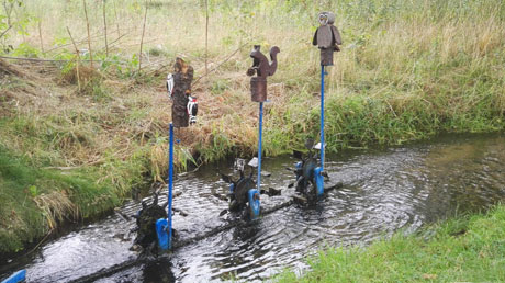 mit Wasserkraft angetriebene Figuren mit Wasserkraft angetriebene Figuren