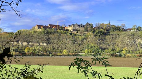 Blick zum Schloss Vitzenburg