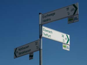 Unstrut-Werra-Radweg-Ende
