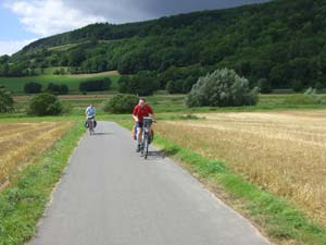 Weserradweg bergan