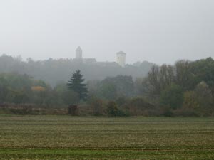 Blick zur Burg Freckleben
