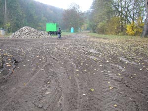 matschiger Weg in Freckleben